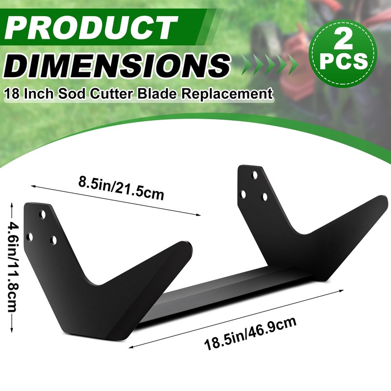 Threlaco 2 Pcs 18 Inch Sod Cutter Blade Compatible with