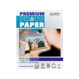 PAPIRA Papel Fotográfico Tamaño Carta Glossy: Caja con Hojas Blancas de Alta Calidad - Ideal para Impresiones Profesionales y Proyectos Creativos (50)