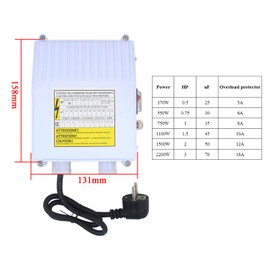 Well pump switch box deep well pump 220 motor protection switch box electrical connection box control box