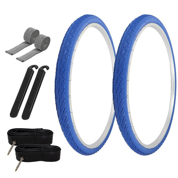 PRO+ TIRE 700 X 40 Blue/Blue SIDEWALL Pair of (2)