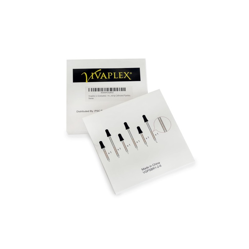 Vivaplex, 6, Graduated, 1 ml Glass Eye Droppers. Assorted Pack