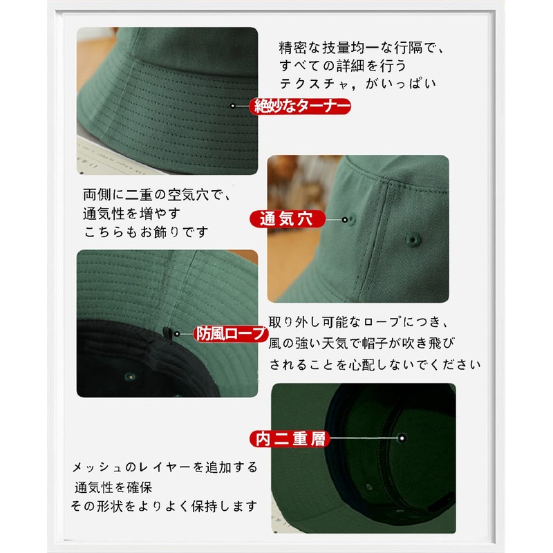 INSOCUT Women's Bucket Hat, UV Protection, Hat with Chin Strap,