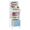 SWTYMIKI 10-Tier Rolling File Cart - Mesh Paper Organizer with