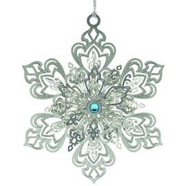 ChemArt Dazzling Blue Rhinestone Snowflake Ornament