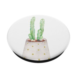 Twin Cactus Succulent in Pot Peace Plants Cute Watercolor