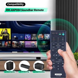 RM-ANP084 Replaced Remote Control fit for Sony Home Theater Sound Bar Soundbar Audio System HT-CT260 HT-CT260H HT-CT260HP PN1H SA-CT260 SA-CT260H SA-WCT260