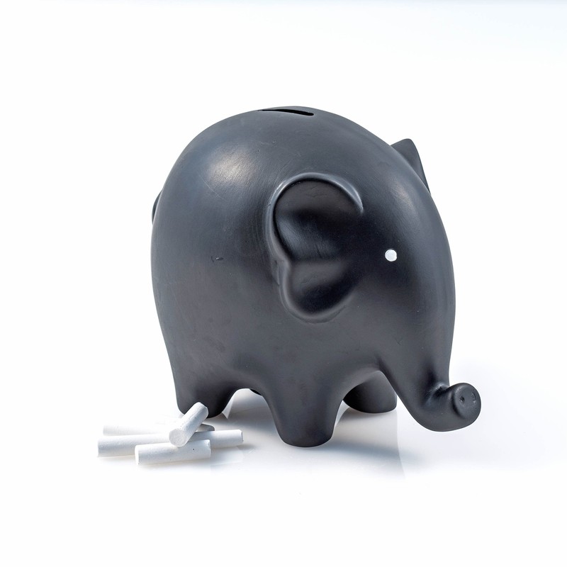 Elephant Money Box with Chalk