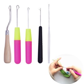 Micro Knitting Latch Hook Suture Tool Knitting Lock Hook Crochet Knitting Needles Carpet Knitting Yarn DIY Muffler for Repairing Yarn Clothes/Scarf/Hats, Crochet Set, Knitting Needles, Woolen Needle