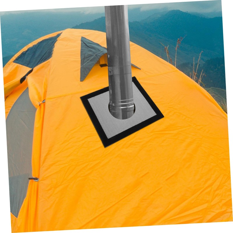 Sosoport Camping Tent Fireproof Stove Jack Kit Flame-Resistant Chimney Cover