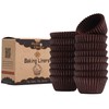 Bake Choice 400pcs Mini cupcake liners for baking, Dark Brown