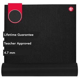 Manduka PROlite Long Yoga Mat 79" - 4.7mm | Lifetime Durability | Hygienic Construction | Teacher Approved | 79 x 24 inches | Black