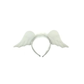 Zac's Alter Ego White Angel Wings on Silver Headband One Size for Women/Girls, Hairband for Fancy Dress & Parties