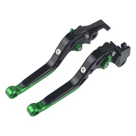 MZ-STORE Motorbike Adjustable Brake Clutch Levers Foldable CNC Aluminum for Z650 Z 650 2016-2020-Black+Black+Green+Green