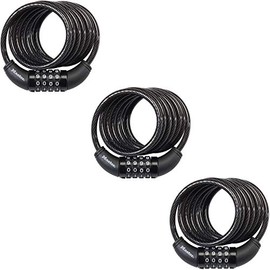 Master Lock 8114D Set Your Own Combination Bike Lock, 6 ft Long, Black (3)