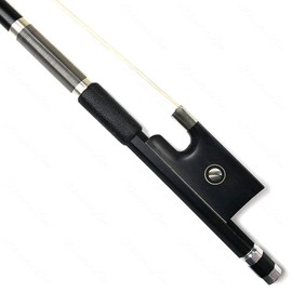 WinsterBow Carbon Fiber Violin Bow 1/8 Unbleached Black Horse Hair Art No.VBN108 (1/8)