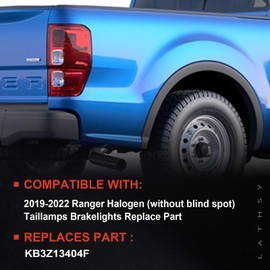 Tail Light Compatible With 2019-2022 Ranger Halogen (without blind spot) Right Passenger Side Taillights Taillamps Brakelights Replace Part Number:KB3Z13404F
