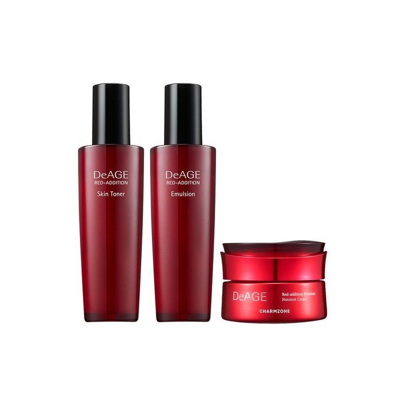 Charmzone 참존 디에이지 레드 에디션 3종 기초세트 스킨 120ml +