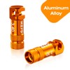 Bicycle Presta Valve Caps Orange with Integrated Spoke Removal Function