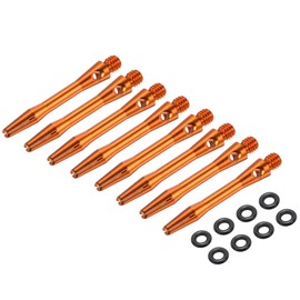 PATIKIL Aluminum Dart Shafts 35mm, 8 Pack 2BA Thread Dart Stems Replacement Accessories with Rubber Rings for Steel Tip, Orange