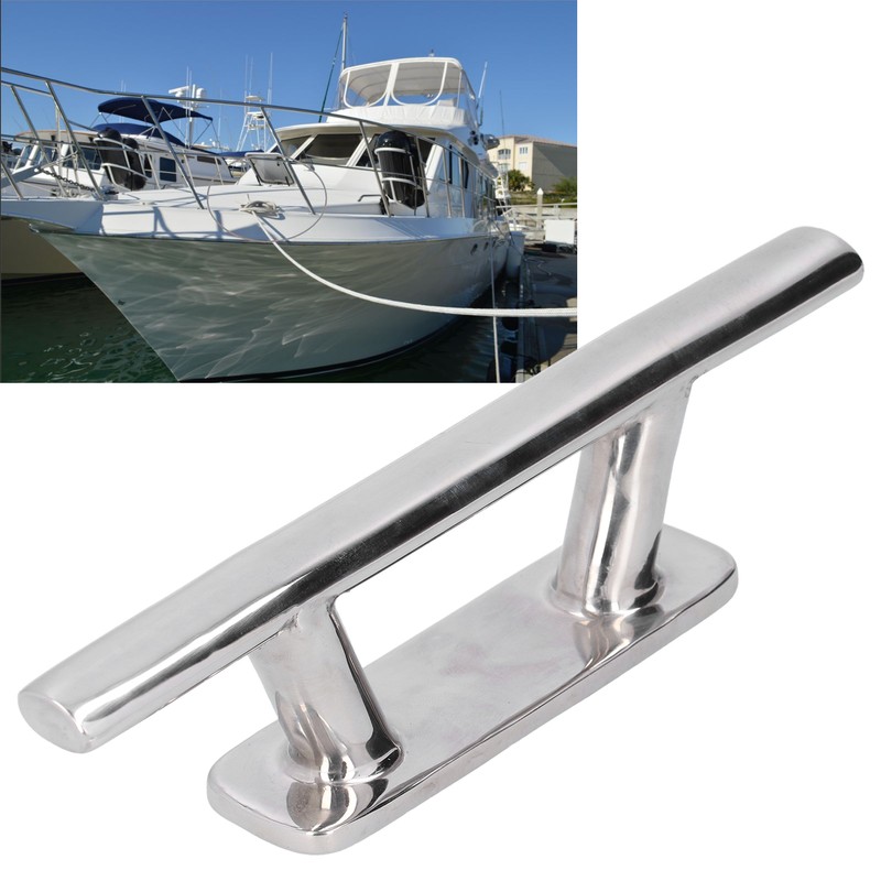 200mm/8in Stainless Steel Mooring Cleat Elliptical Tube Type Dock Deck