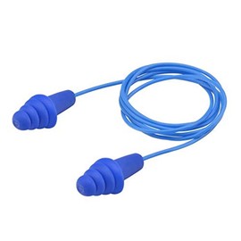 Elvex Quattro Ep-413 Corded Reusable Ear Plug - 25 Nrr, 1 Pair, No Case