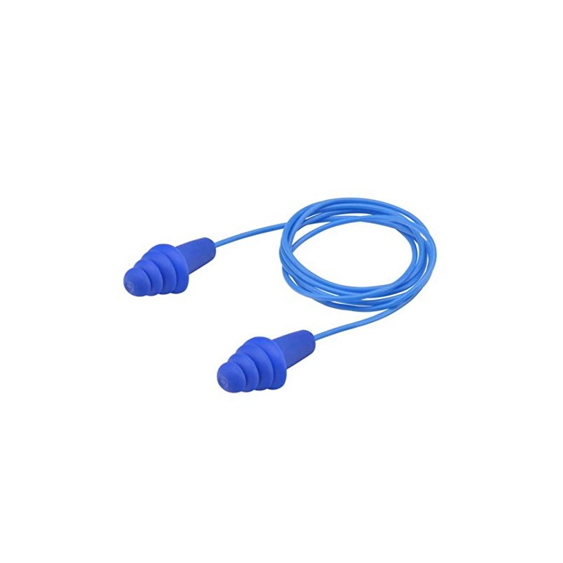 Elvex Quattro Ep-413 Corded Reusable Ear Plug - 25 Nrr,