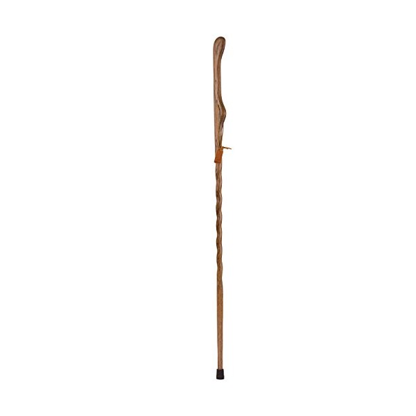 Brazos Oak Hitchhiker Walking Sticks for Hiking, Trekking Pole, Hiking Stick for Men and Women, Handcrafted Walking Staff, Made in the USA, Brown Oak, 58 Inches