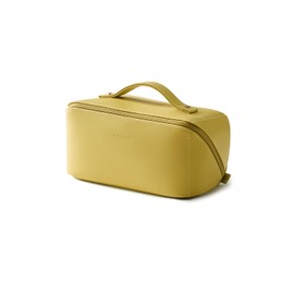 EACHY Travel Makeup Bag,Large Capacity Cosmetic Bags for Women,Waterproof Portable Pouch Open Flat Toiletry Bag Make up Organizer with Divider and Handle