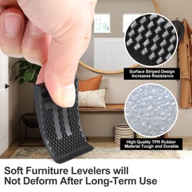 40 Pack Furniture Levelers Pads, Flexible Rubber Table Leveling Shims for Home Improvement - Level Wedges,Cabinet Shims、Chair Shims、Table Leg Leveler, Waterproof Non-Slip, Stackable