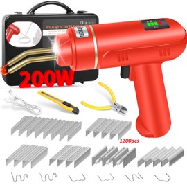 200W Cordless Plastic Welder, Plastic Welding Kit with 1200PCS Hot Stapler, USB Rechargeable Plastic Welder Gun with 5000mAh Battery, Plastic Weld Bumper Repair Kit for Most Plastic Repair