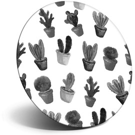 Destination Vinyl ltd Magnet for Refrigerator, Fridge BW - Cute Cactus Plants Cacti Mexico for Office, Cabinet and Whiteboard, Magnetic Stickers, 40877