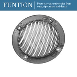 QUARKZMAN Speaker Grill Cover 4 Inches x 2 Pieces Net Decorative Circle Subwoofer Protector for Home Stage Speaker KTV Boxes Repair Audio