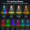 Ellasay Solar Fence Lights Outdoor: 10 Lighting Modes with RGB