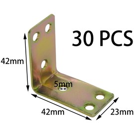 30 PCS Heavy Duty 90 Degree L Shaped Angle Brackets,Corner Braces for Furniture and Wooden Cabinets