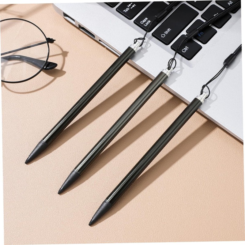 TEHAUX 4pcs Touchscreen Stylus Pen with Spring Lanyard for Secure