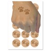 Paw Prints Pair Dog Cat Temporary Tattoo Water Resistant Fake Body Art Set Collection - 54 1" Tattoos (1 Sheet)