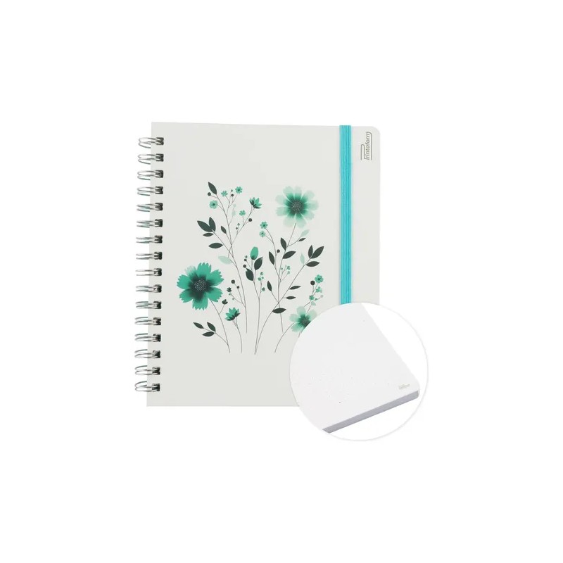 Cuaderno Profesional Floral 100h Pasta Dura 3 Pzas