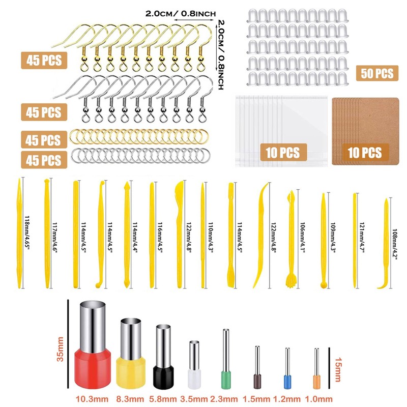 Allazone 219 PCS Polymer Clay Cutters Set, Clay Earring Cutters