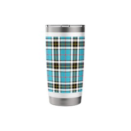 Scottish Clan Thompson Blue Tartan Family Plaid Stainless Steel Insulated Tumbler