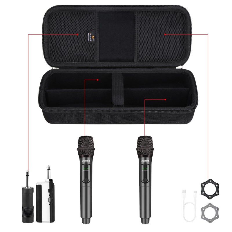 Aproca Wireless Microphone Case Compatible with talomen/ECHOMUSSY/JBL Wireless Two Microphone