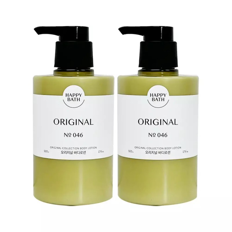 Happybath 해피바스 오리지널 컬렉션 바디로션 클린코튼향, 500g X 2개 Happybath