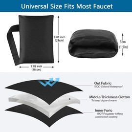 Outdoor Faucet Cover,Garden Faucet Socks for Winter Freeze Protection,7.09" W x 9.06" L, Waterproof Insulated Tap Cover, Water Sprinkler Valve Insulation Wrap and Hose Spigot Cover 2Pcs