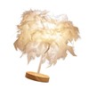 Feather Table Lamp Light Luxury Bedside Lamp Night Light for