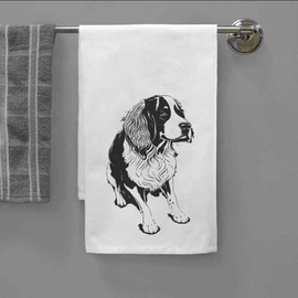 Azeeda 'English Springer Spaniel' White Cotton Tea Towel/Dish Cloth (TW00032820)