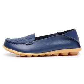 VenusCelia Mocasín plano para caminar con comodidad adecuada para mujer, marino, 7.5 US