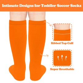 Orange Baseball Socks Youth Soccer Socks Kids 6-8 Orange Knee High Socks for Girls Orange Soccer Socks Kids Orange Socks