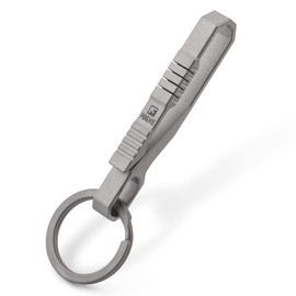 TISUR Belt Hook, Titanium Belt Clip, Carabiner, Stylish, Titanium Key Ring Included, Car, Bicycle, Home, Keys, Present, Gift (Titanium Clip)