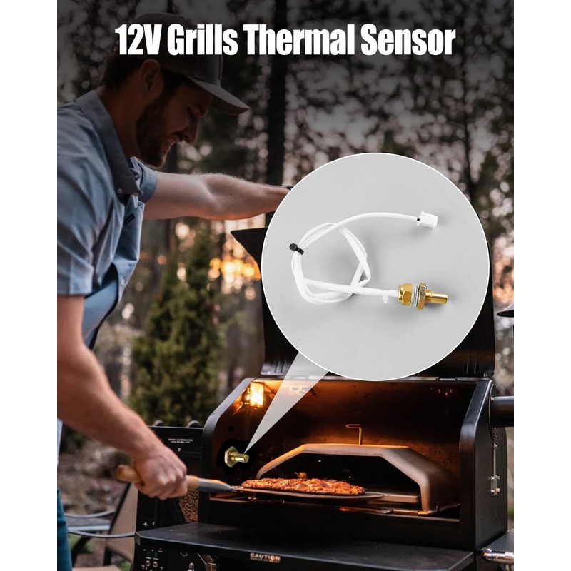 12V Thermal Sensor Compatible with Green Mountain Grills Daniel Boone