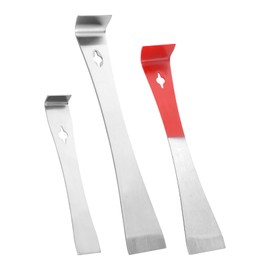 3PCS Pry Bar Scraper, Stainless Steel Bee Hive Tool Small Flat Pry Bar Beekeeping Hive Scraper, Mini Pry Bar Tool Metal Crowbar Nail Trim Puller Removal Hand Tool for Beekeeper Beekeeping Equipment