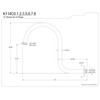 Kingston Brass K114C6 Restoration 14" Shower Arm with Round Flange,